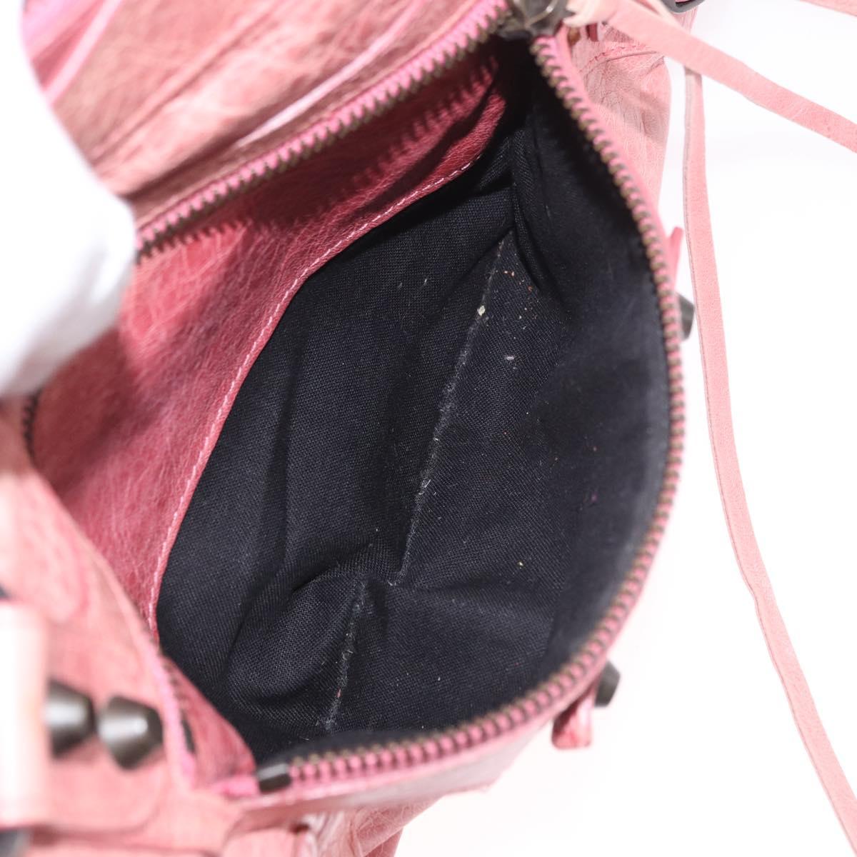 BALENCIAGA The First Hand Bag Leather 2way Pink 103208 Auth 185362V