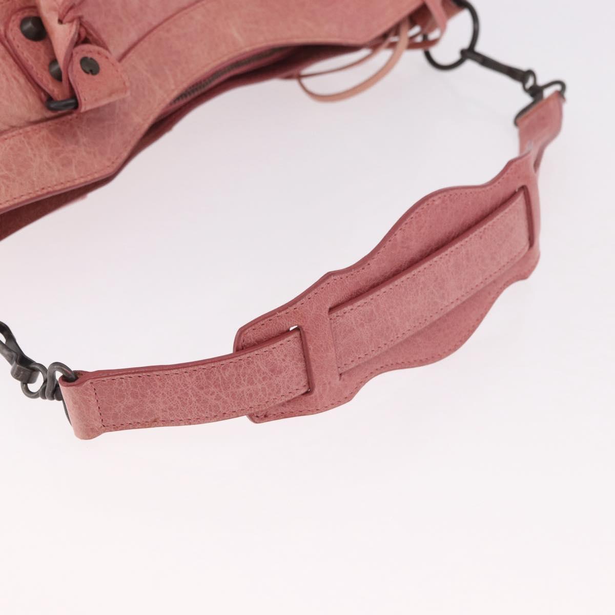 BALENCIAGA The First Hand Bag Leather 2way Pink 103208 Auth 185362V