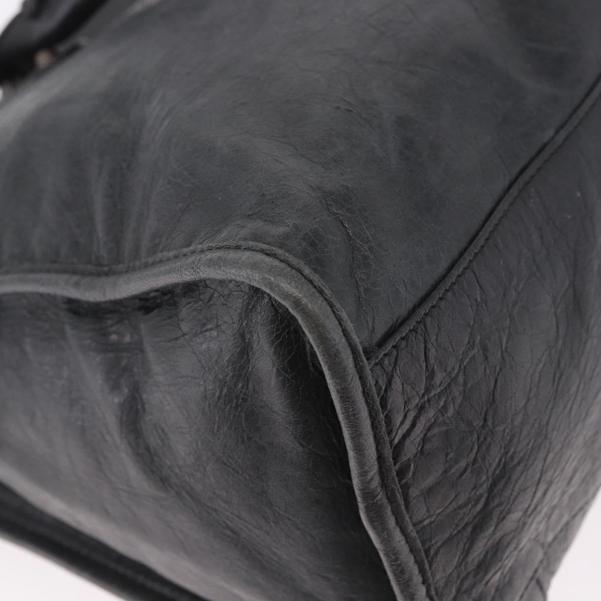 BALENCIAGA The City Hand Bag Leather 2way Black 115748 Auth 185364SAM