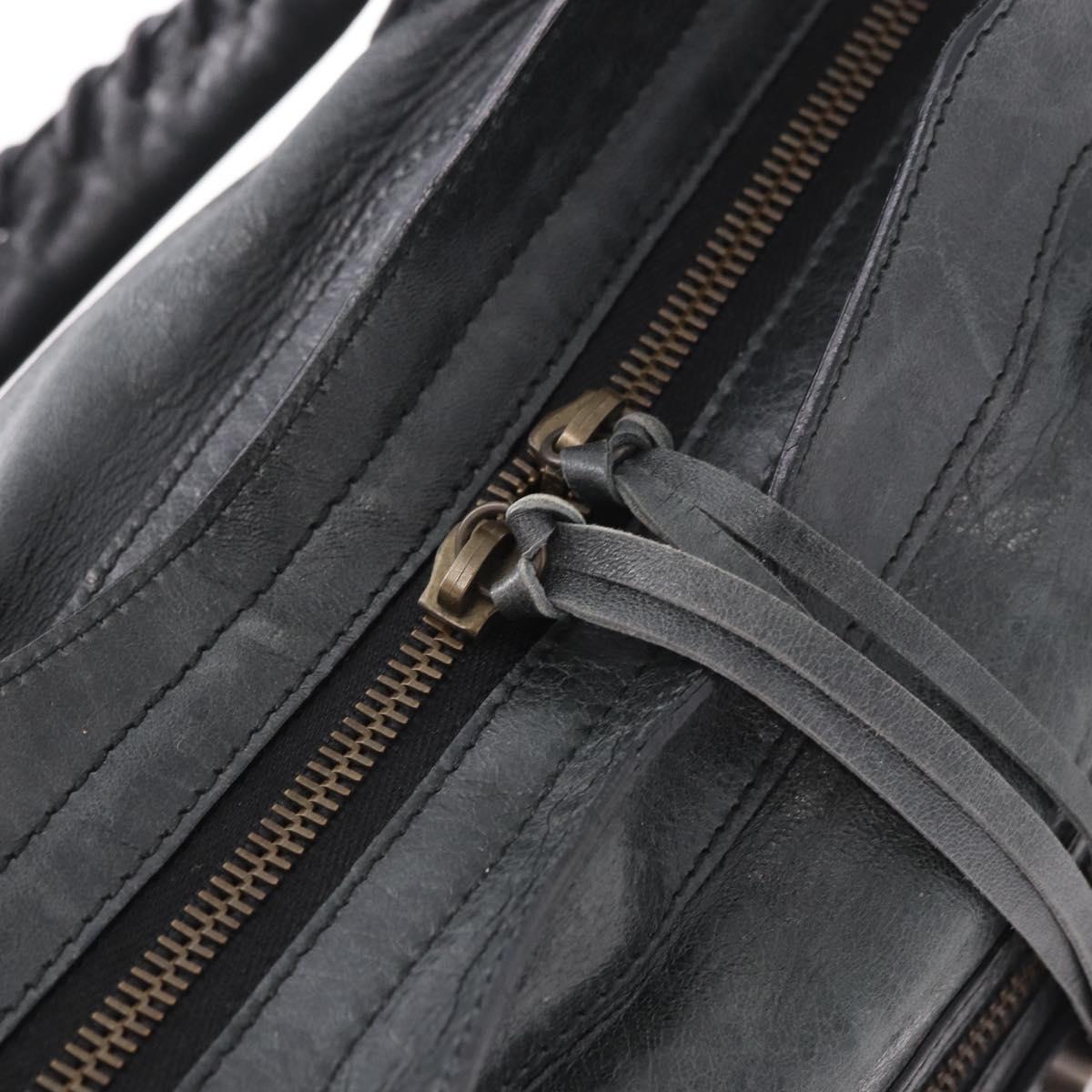 BALENCIAGA The City Hand Bag Leather 2way Black 115748 Auth 185364SAM