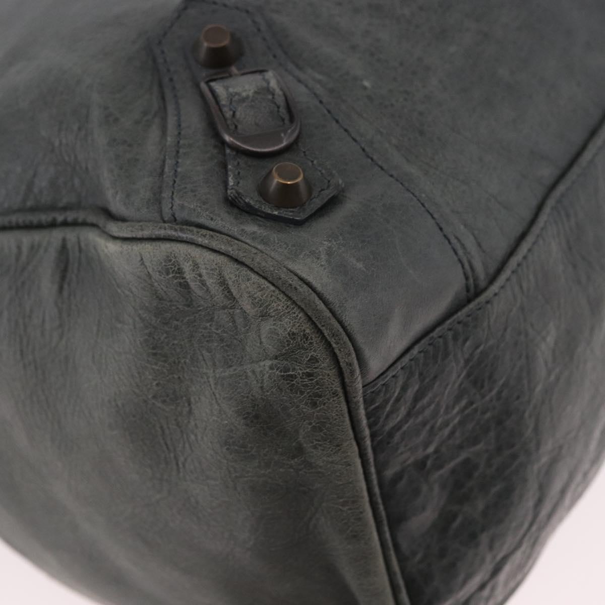 BALENCIAGA Vero Hand Bag Leather 2way Gray 235216 Auth 185366V