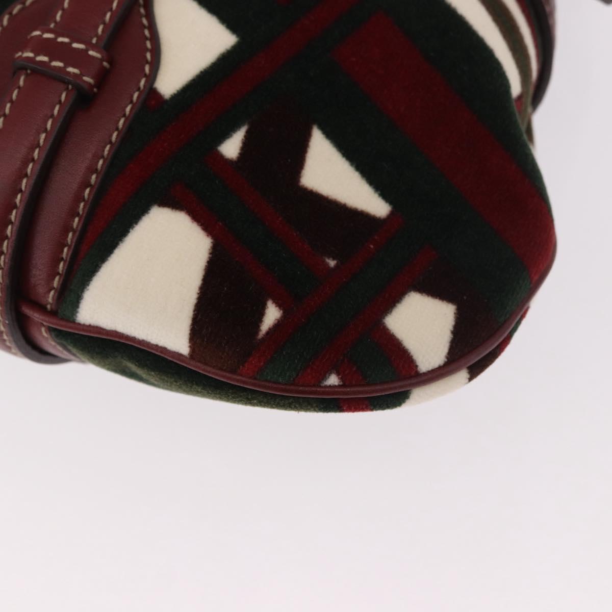 GUCCI Jackie Shoulder Bag Velor Green Gold 163804 Auth 185371SM