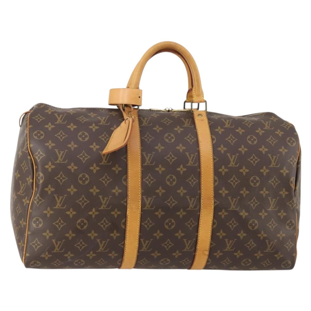 LOUIS VUITTON Monogram Keepall 50 Boston Bag M41426 LV Auth 185384A