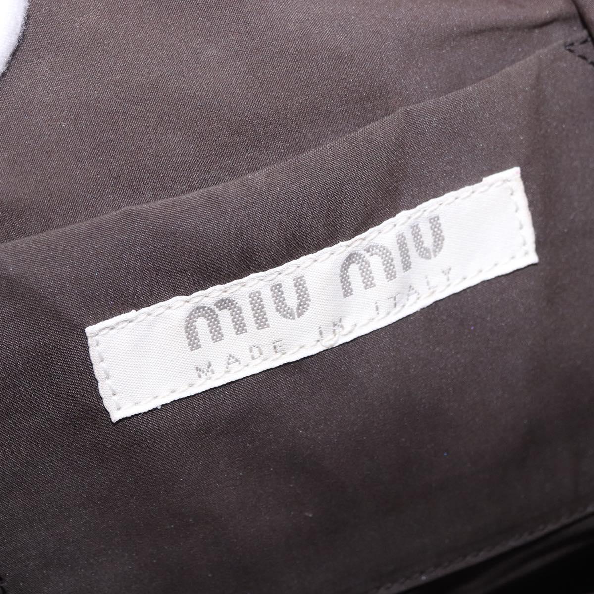 Miu Miu Hand Bag Leather Red Silver Auth 185391V