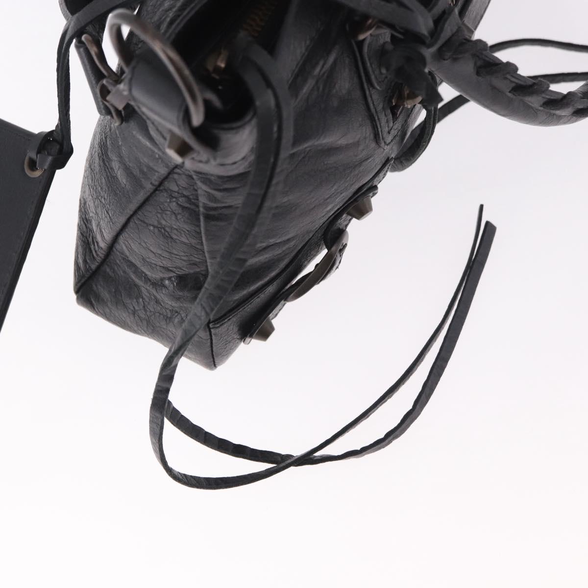 BALENCIAGA The First Hand Bag Leather 2way Black 103208 Auth 185399SAM