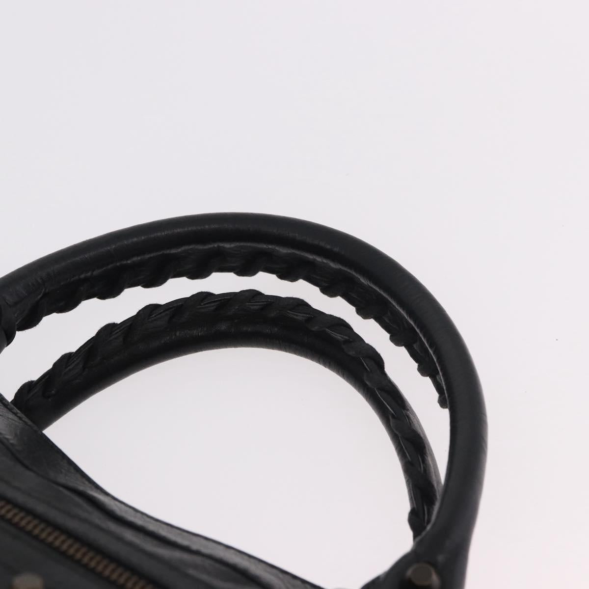 BALENCIAGA The First Hand Bag Leather 2way Black 103208 Auth 185399SAM