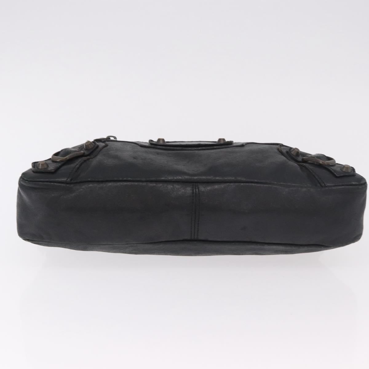 BALENCIAGA The First Hand Bag Leather 2way Black 103208 Auth 185400V
