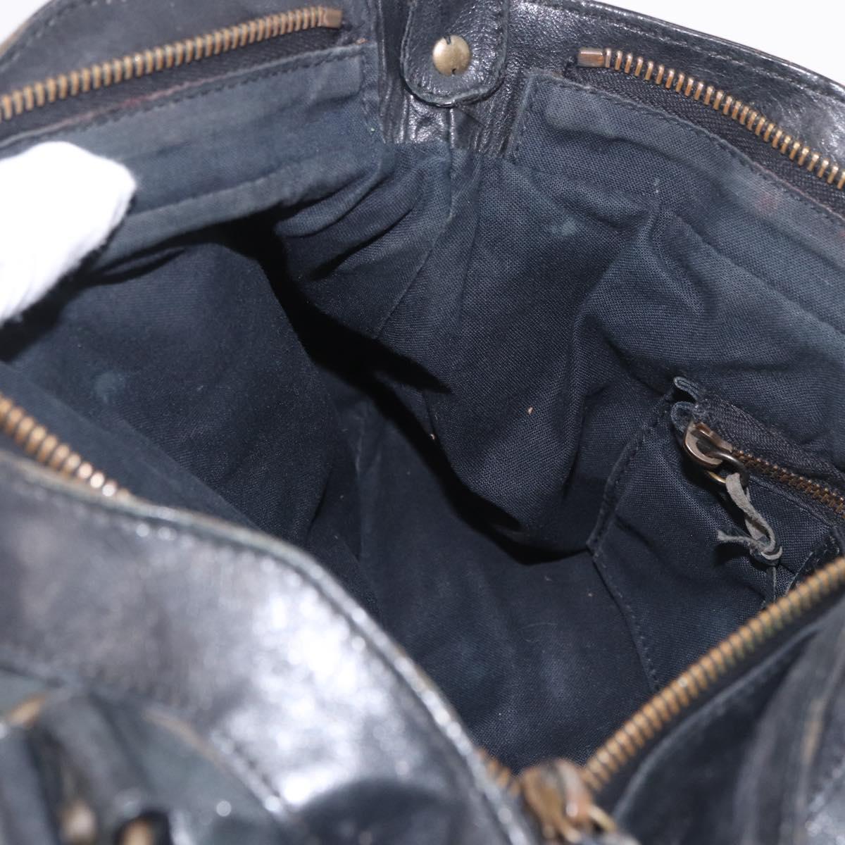 BALENCIAGA The First Hand Bag Leather 2way Black 103208 Auth 185400V