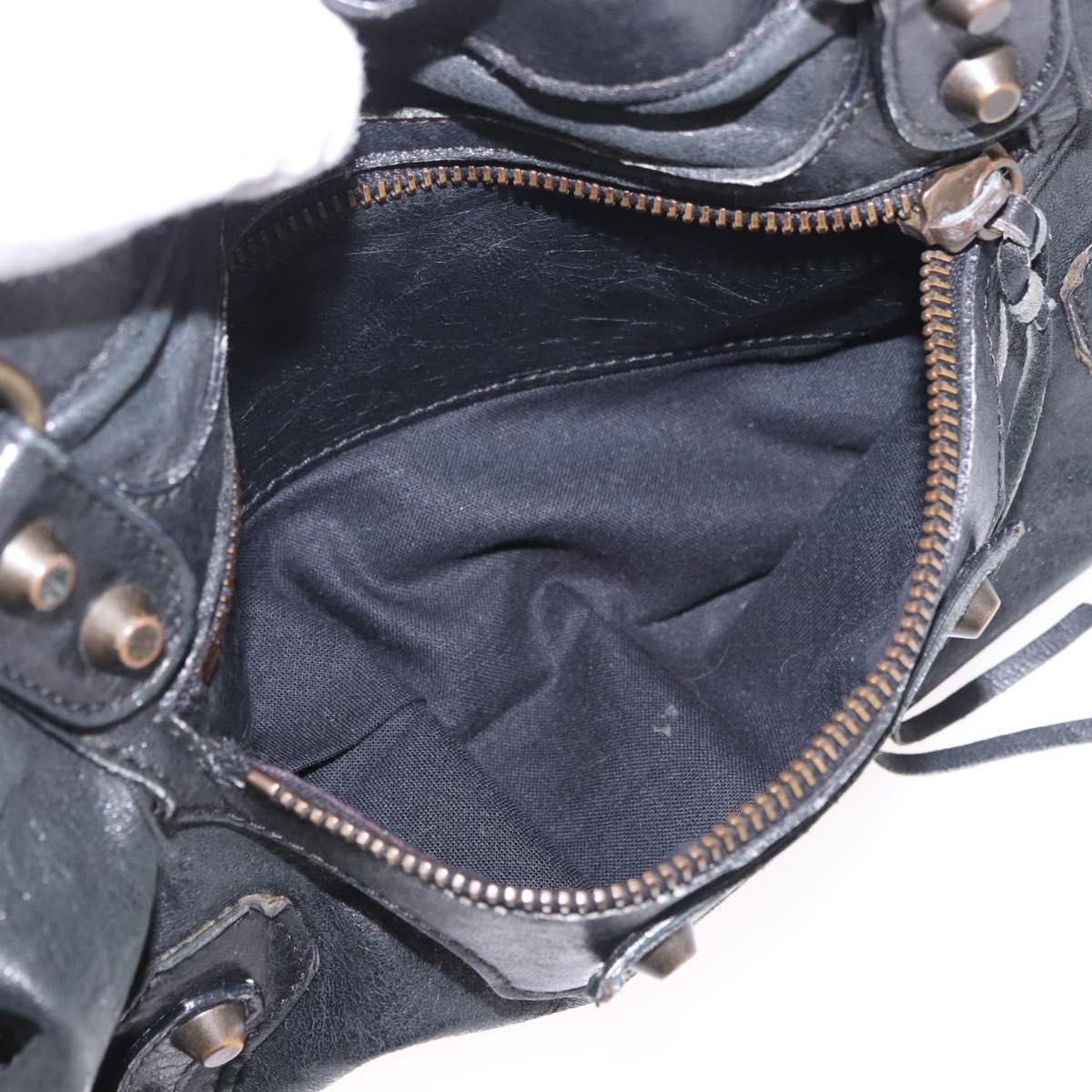 BALENCIAGA The First Hand Bag Leather 2way Black 103208 Auth 185400V