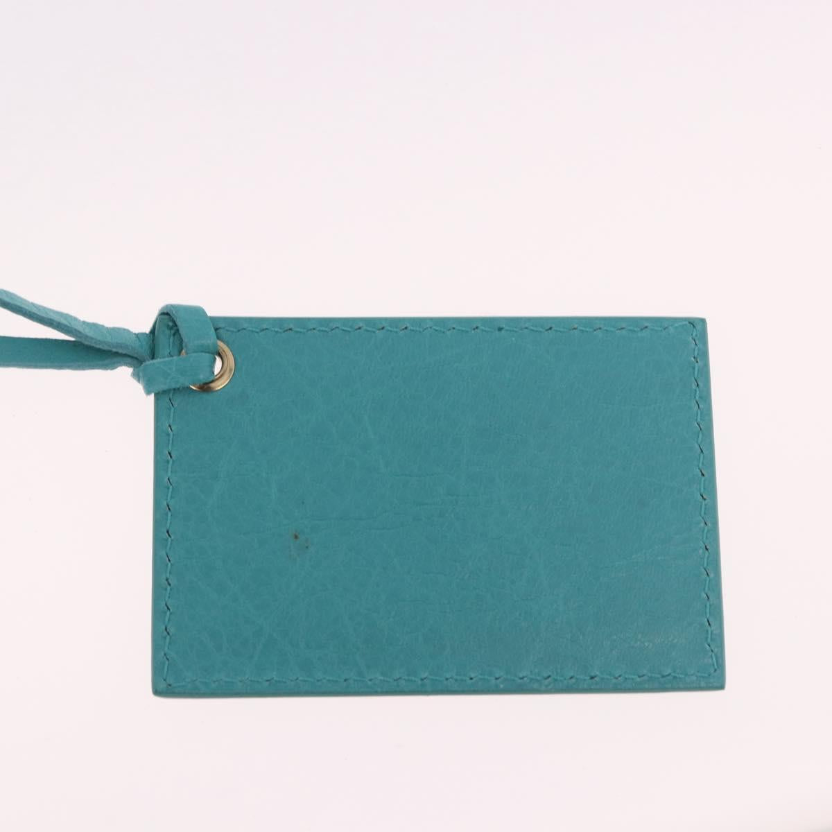 BALENCIAGA Giant Mini City Bag Leather 2way Turquoise Blue 309544 Auth 185402SAM