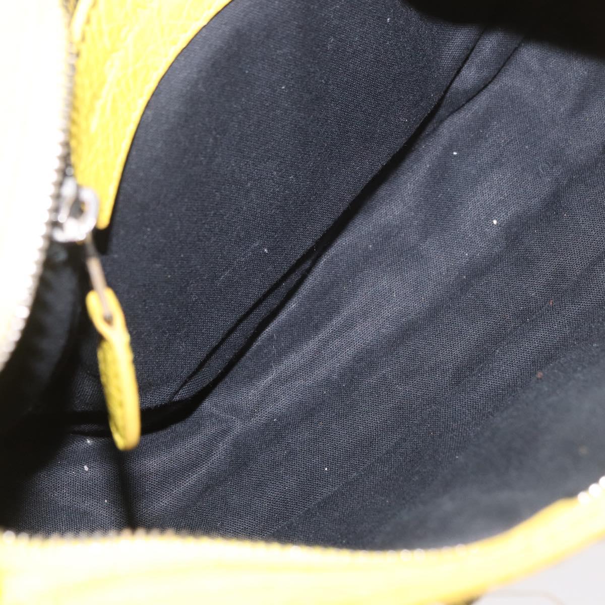 BALENCIAGA Giant Mini City Hand Bag Leather 2way Yellow 309544 Auth 185403M