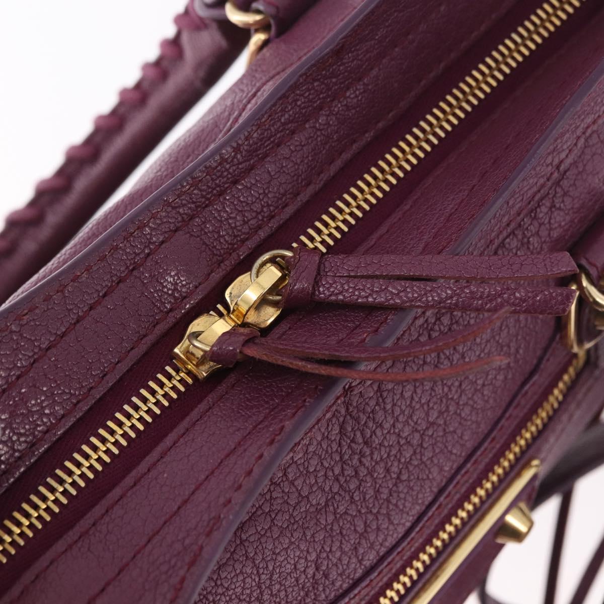 BALENCIAGA Classic Metallic Edge City S 2way Purple 432831 Auth 185405SAM