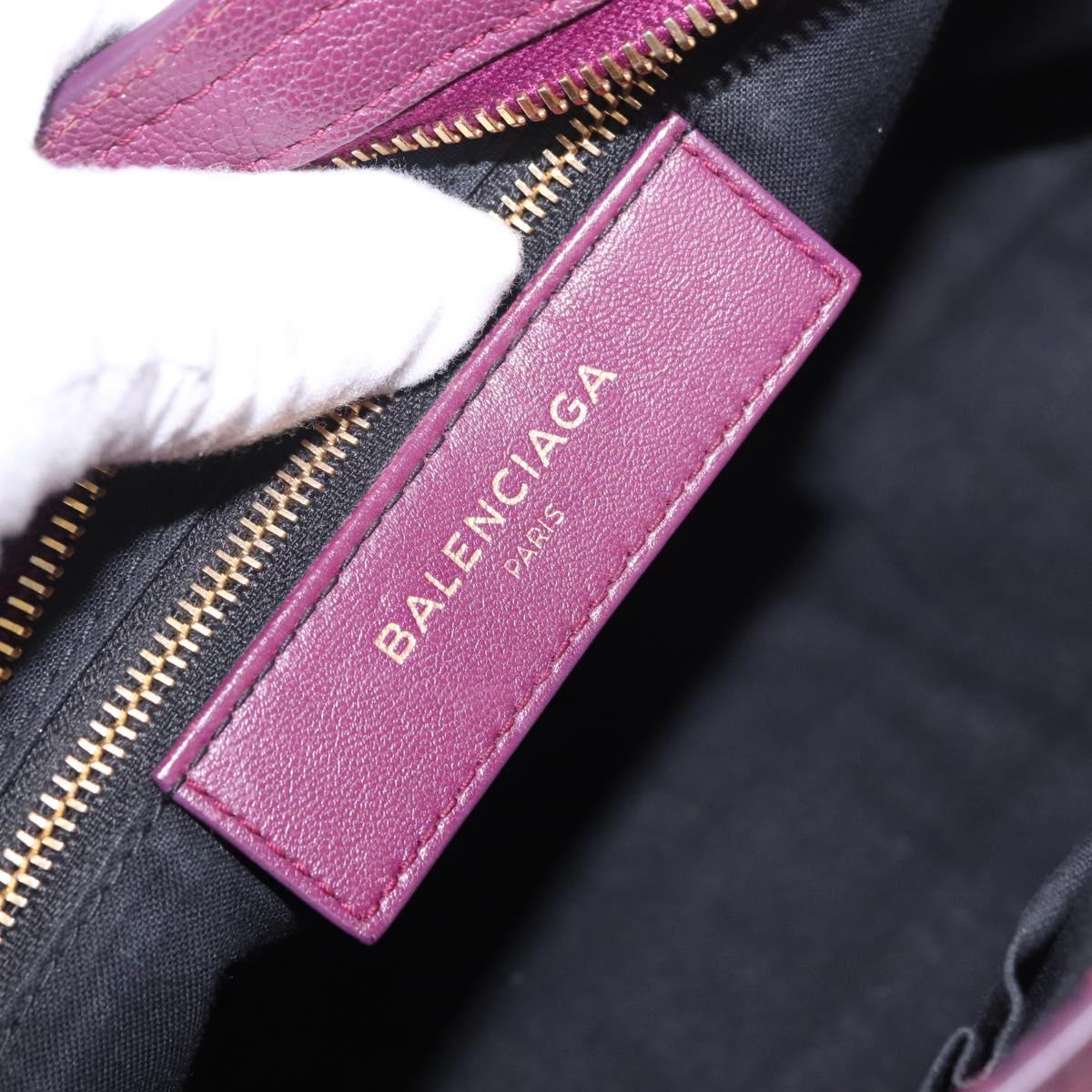 BALENCIAGA Classic Metallic Edge City S 2way Purple 432831 Auth 185405SAM