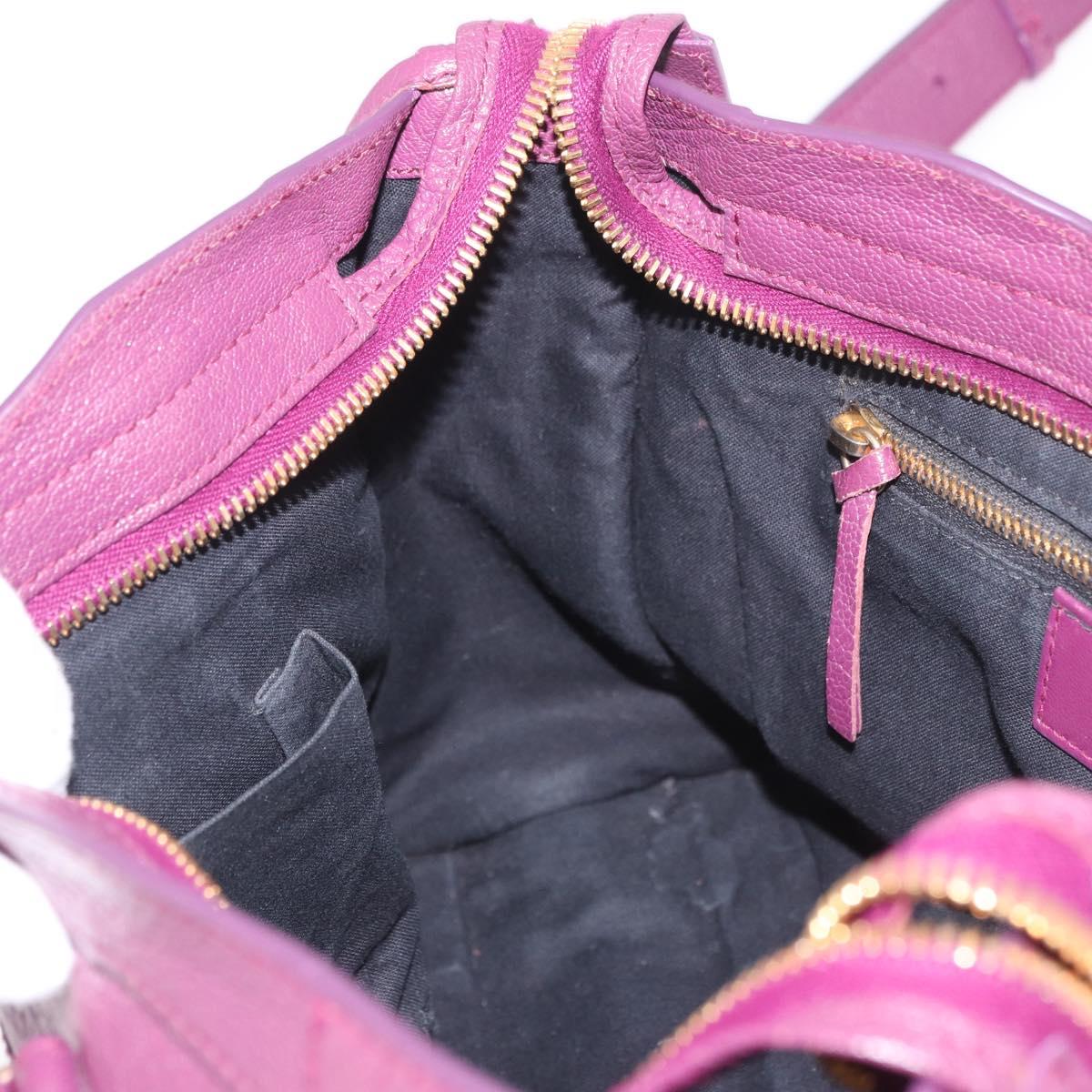 BALENCIAGA Classic Metallic Edge City S 2way Purple 432831 Auth 185405SAM