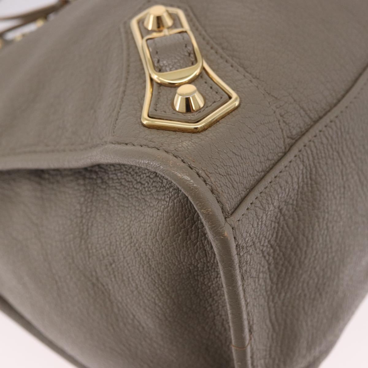 BALENCIAGA Classic Metallic Edge City Bag 2way Beige 390154 Auth 185406SAM