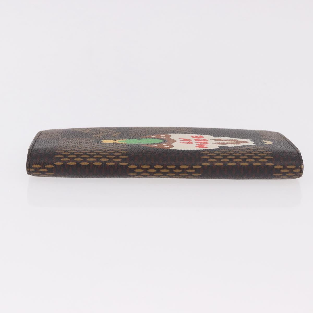 LOUIS VUITTON Damier Ebene Giant LV × NIGO Portefeuille Braza Auth 185414SAV