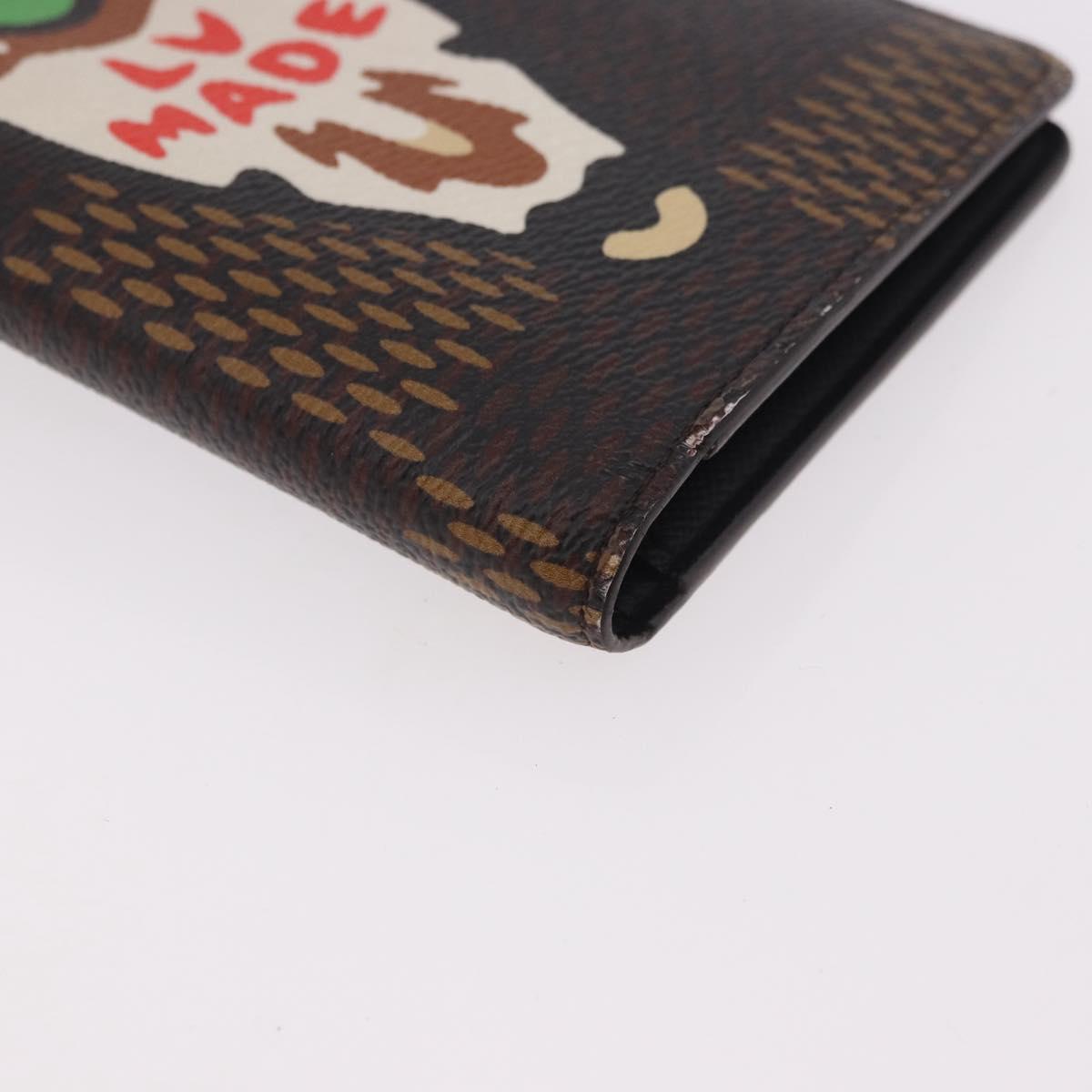 LOUIS VUITTON Damier Ebene Giant LV × NIGO Portefeuille Braza Auth 185414SAV