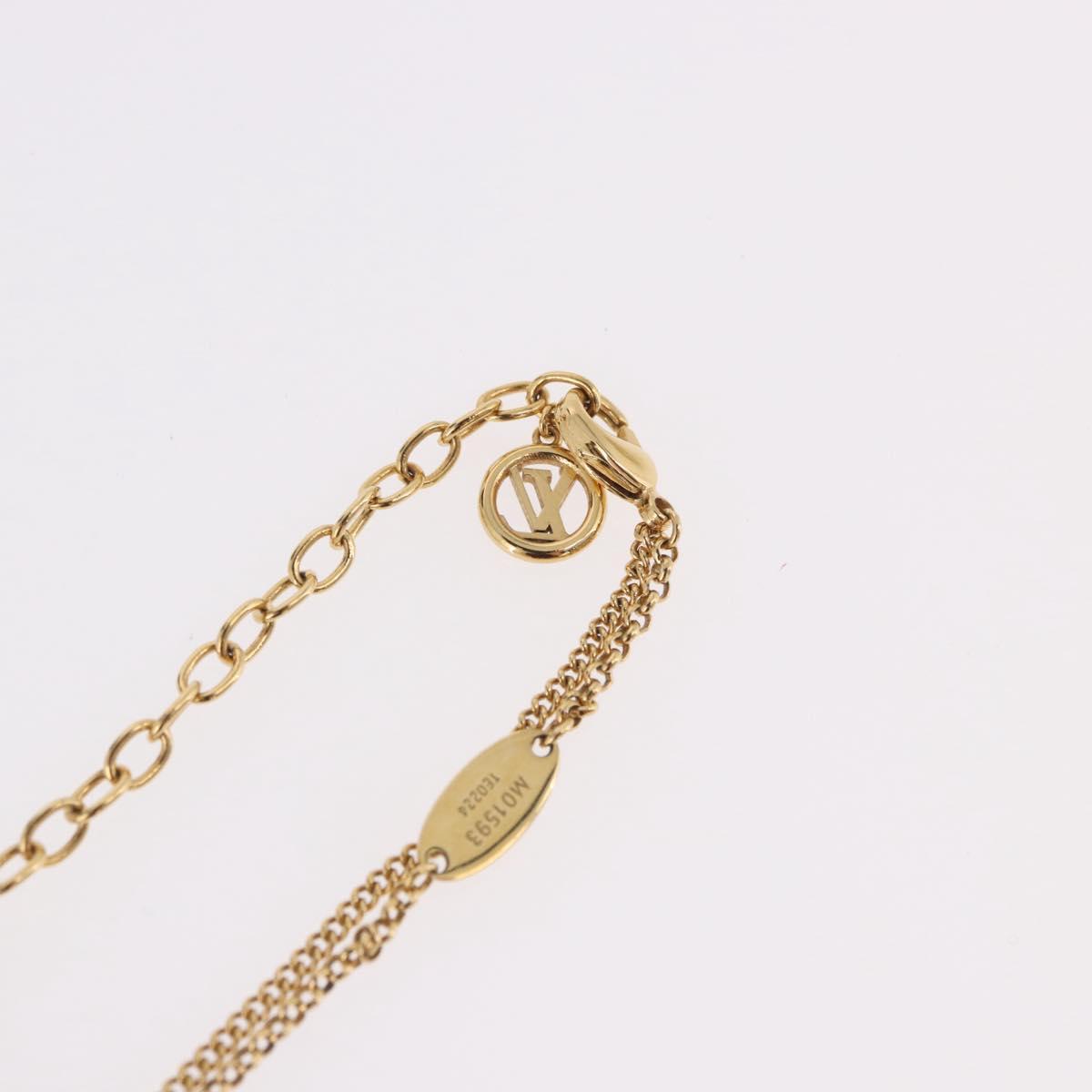 LOUIS VUITTON LV Padlock Necklace metal Gold M01593 LV Auth 185417SAM