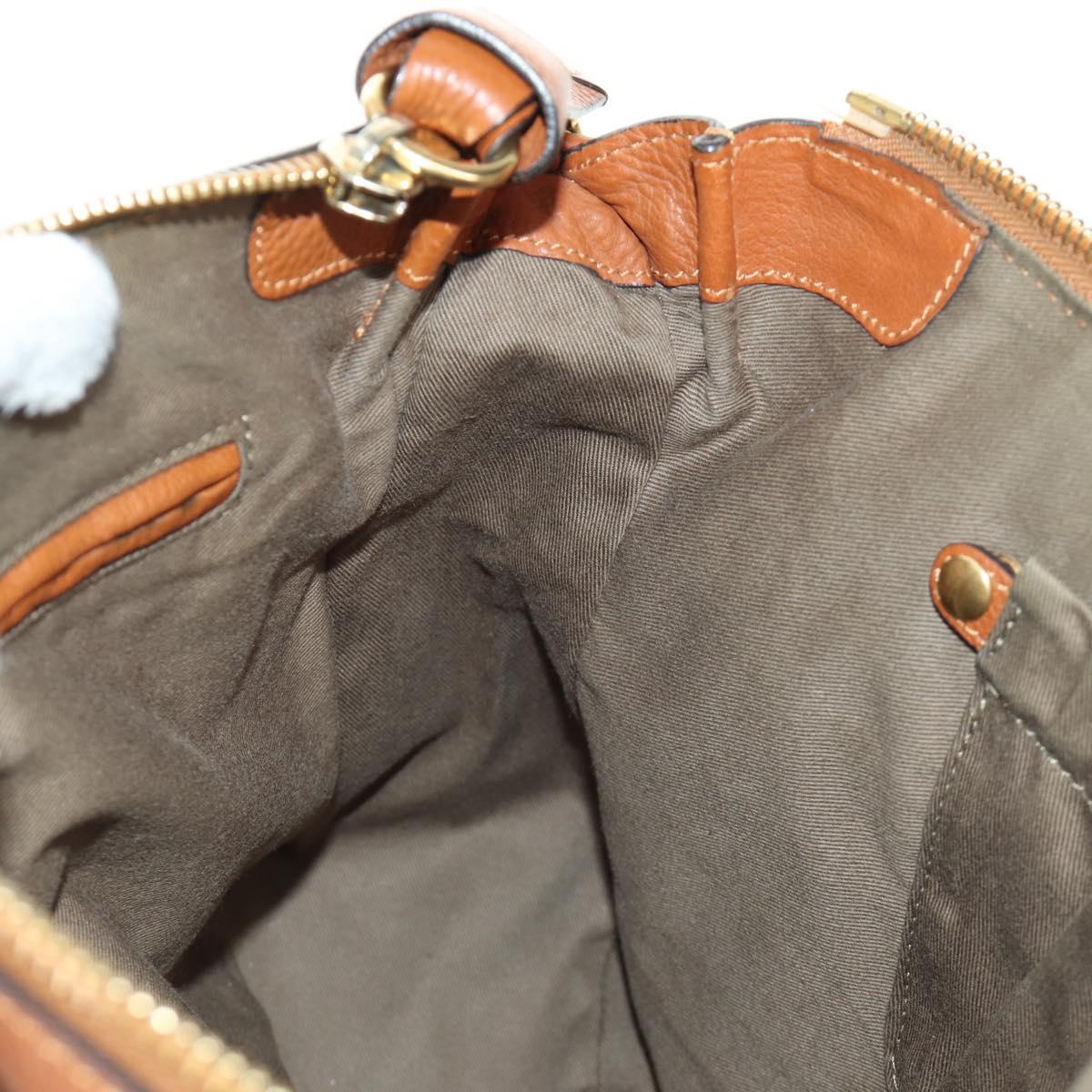 Chloe Marcie Hand Bag Leather 2way Brown Gold Auth 185421V
