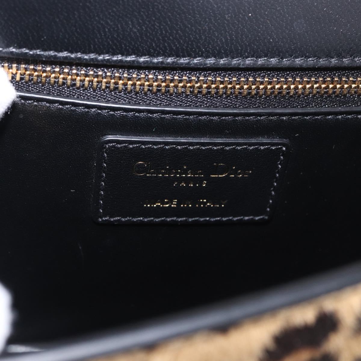Christian Dior 30 Montaigne Shoulder Bag Harako leather Brown Gold Auth 185424SM