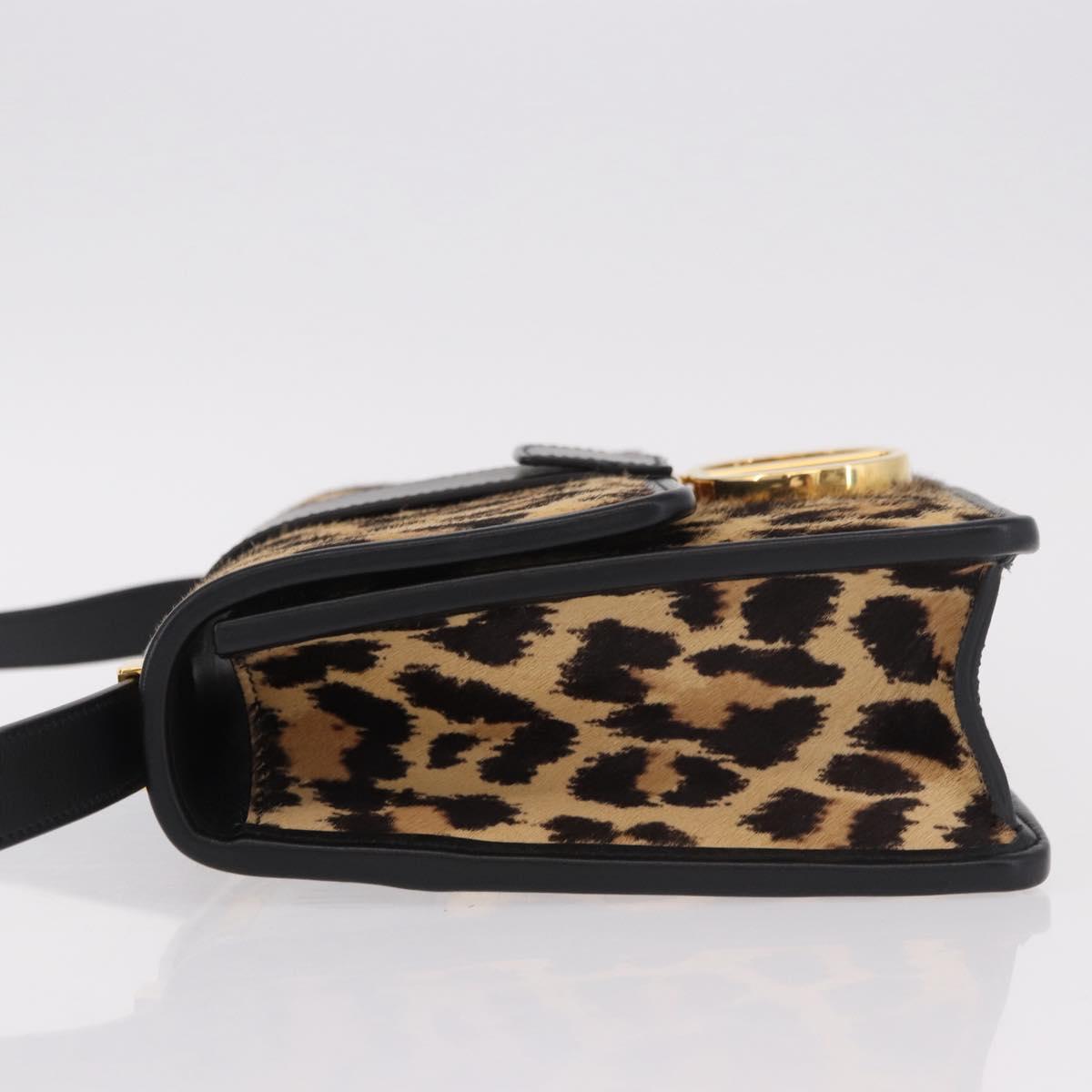 Christian Dior 30 Montaigne Shoulder Bag Harako leather Brown Gold Auth 185424SM