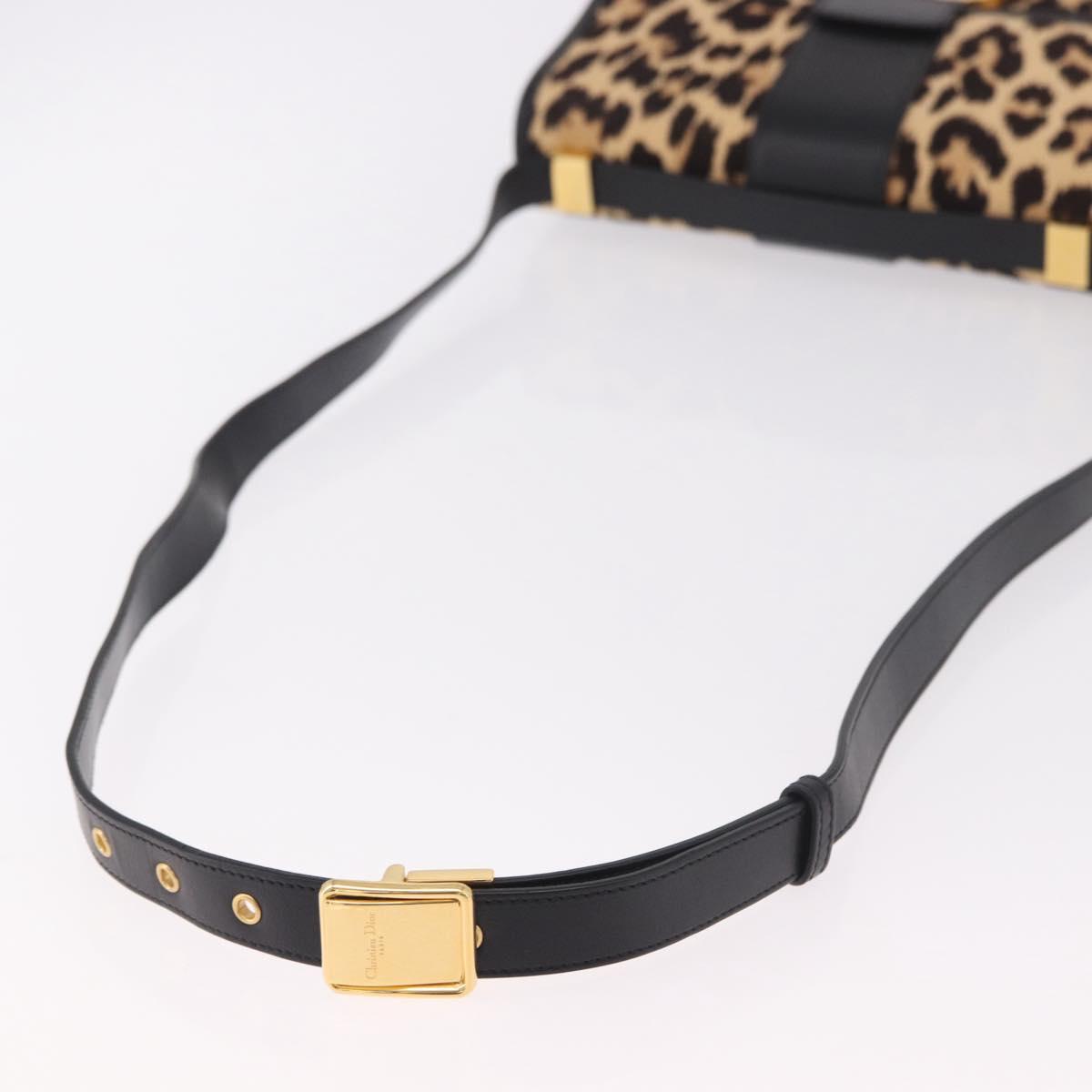 Christian Dior 30 Montaigne Shoulder Bag Harako leather Brown Gold Auth 185424SM