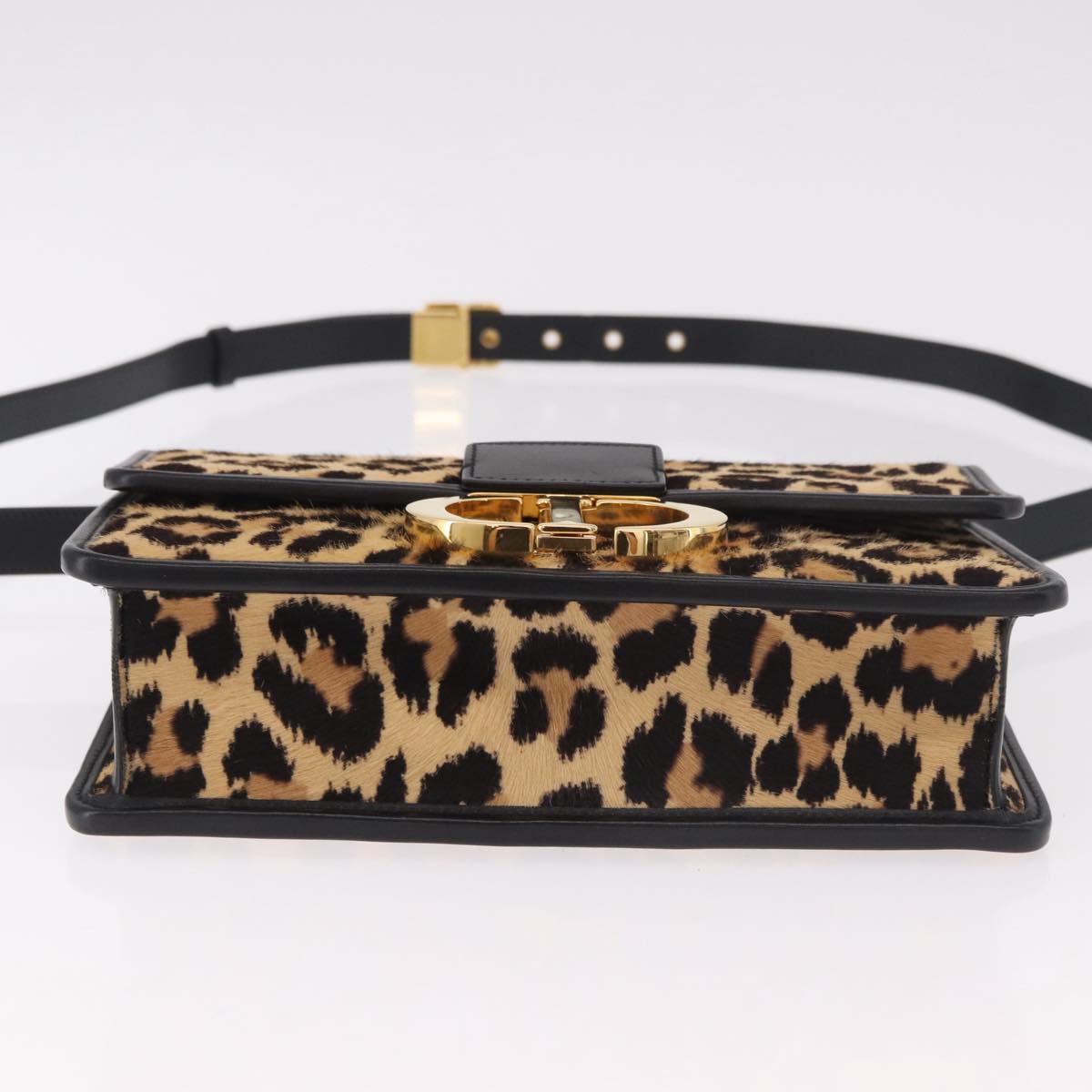 Christian Dior 30 Montaigne Shoulder Bag Harako leather Brown Gold Auth 185424SM