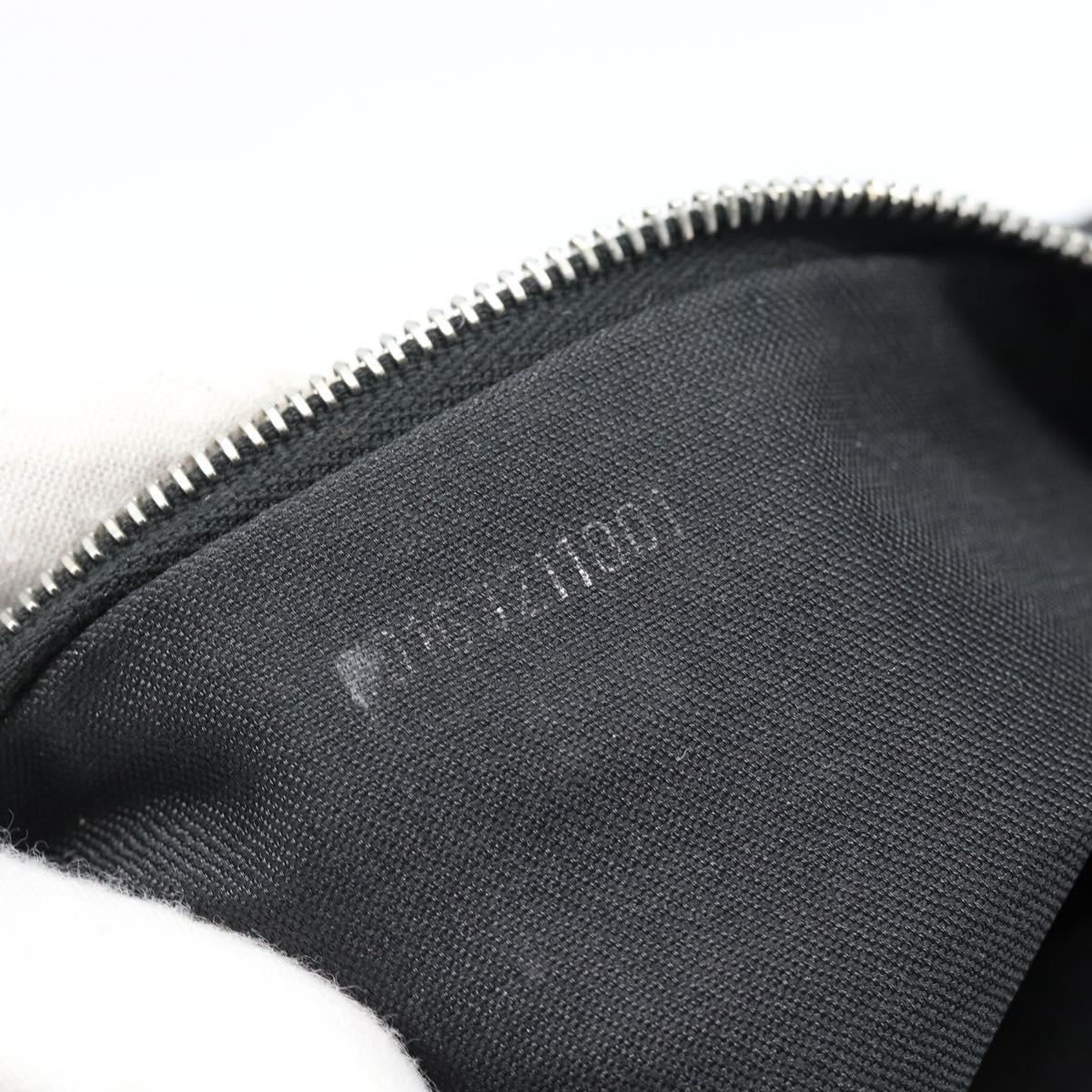 FENDI Mamma Baguette Shoulder Bag Cotton Jersey Black Silver Auth 185434V