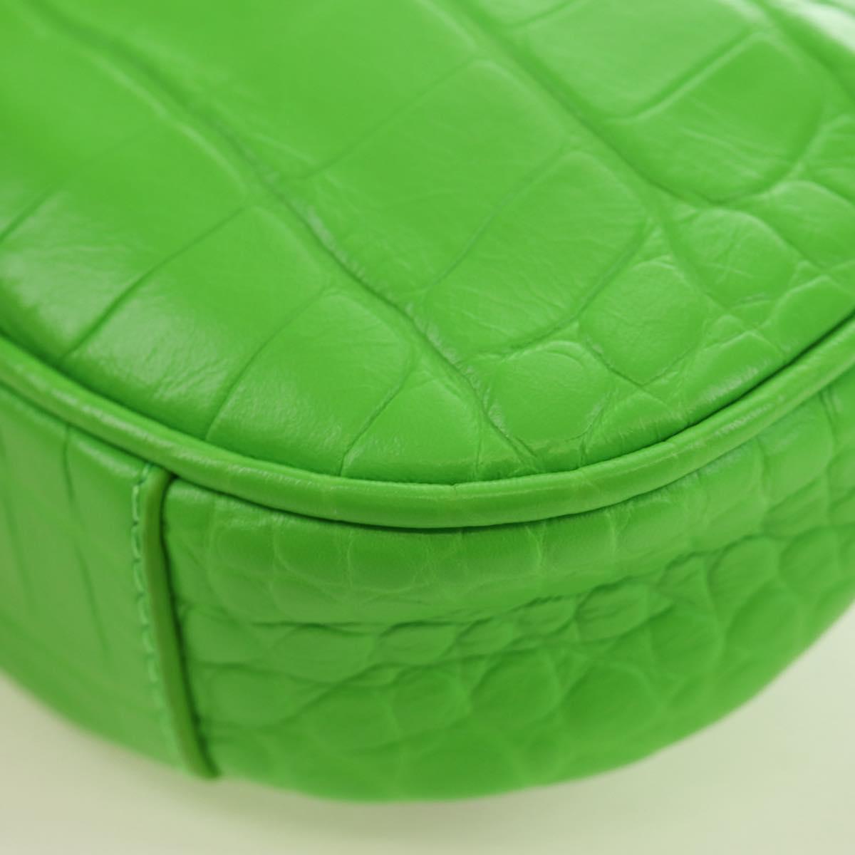 BALENCIAGA Chain Le Cagole Mini Bag Leather 2way Green 695814 Auth 185445M