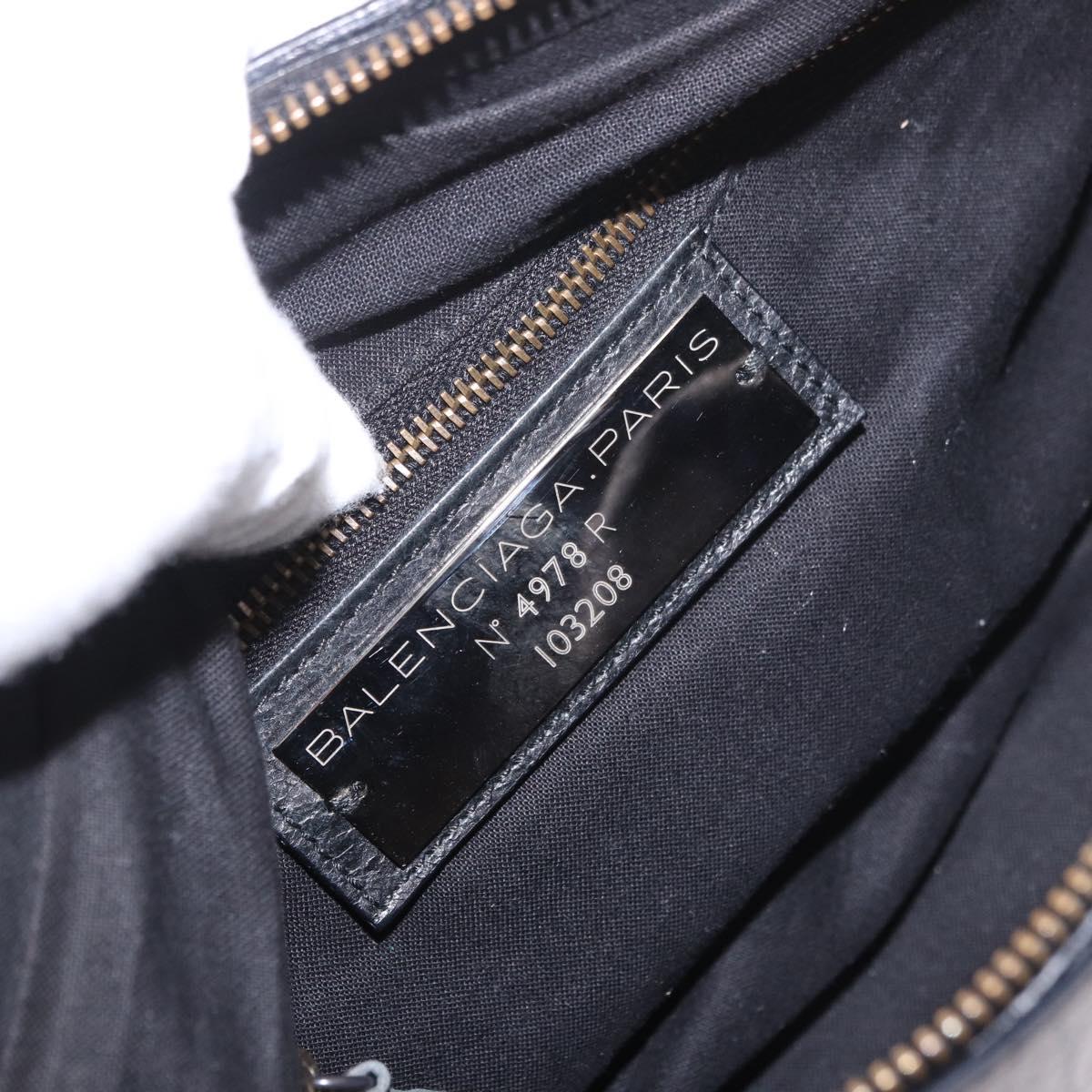 BALENCIAGA The First Hand Bag Leather 2way Black 103208 Auth 185447M