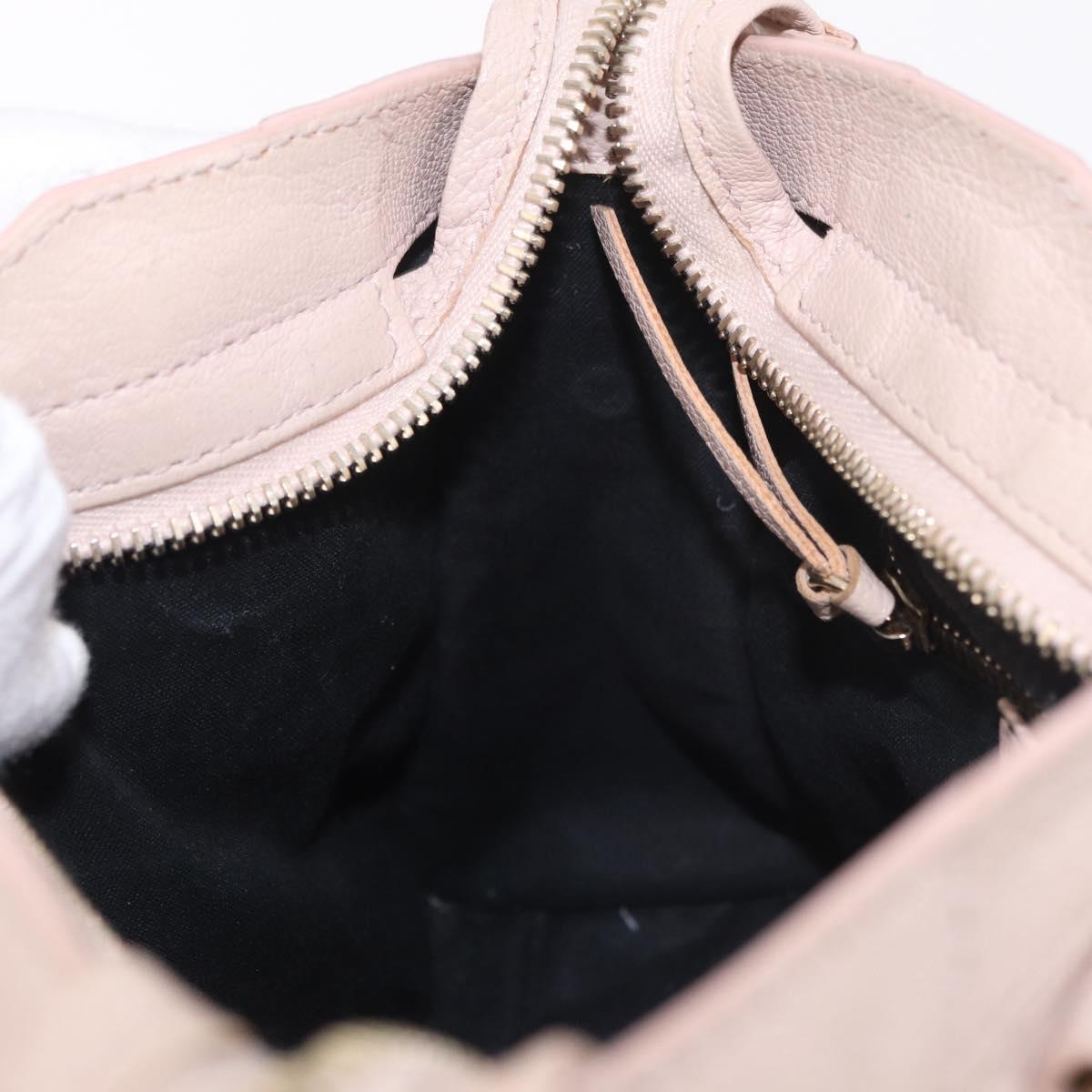 BALENCIAGA Classic Metallic Edge Mini City Bag Leather 2way Pink Auth 185449V