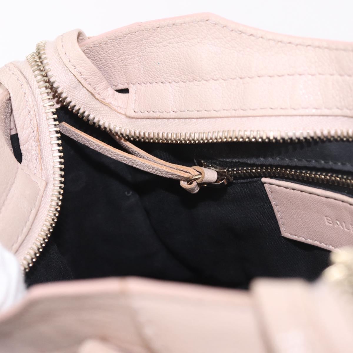 BALENCIAGA Classic Metallic Edge Mini City Bag Leather 2way Pink Auth 185449V