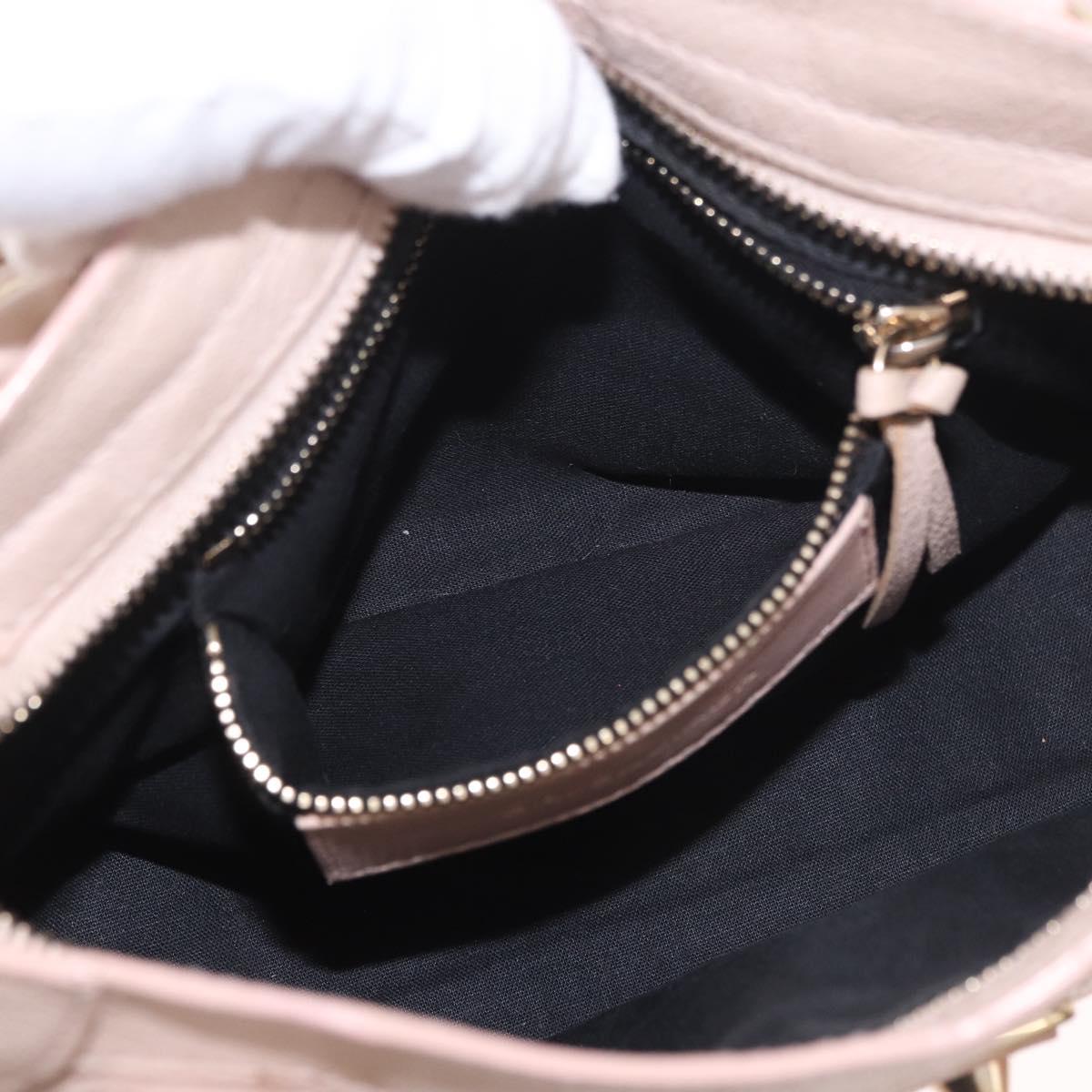 BALENCIAGA Classic Metallic Edge Mini City Bag Leather 2way Pink Auth 185449V