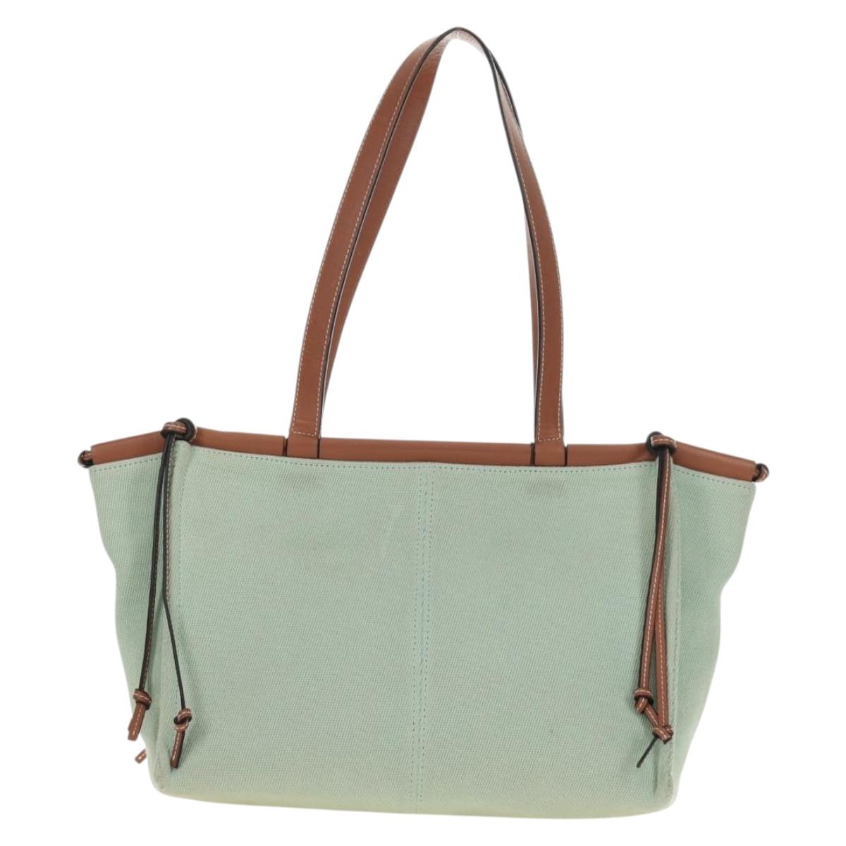 LOEWE Cushion Tote Bag Canvas Green Auth 185464V