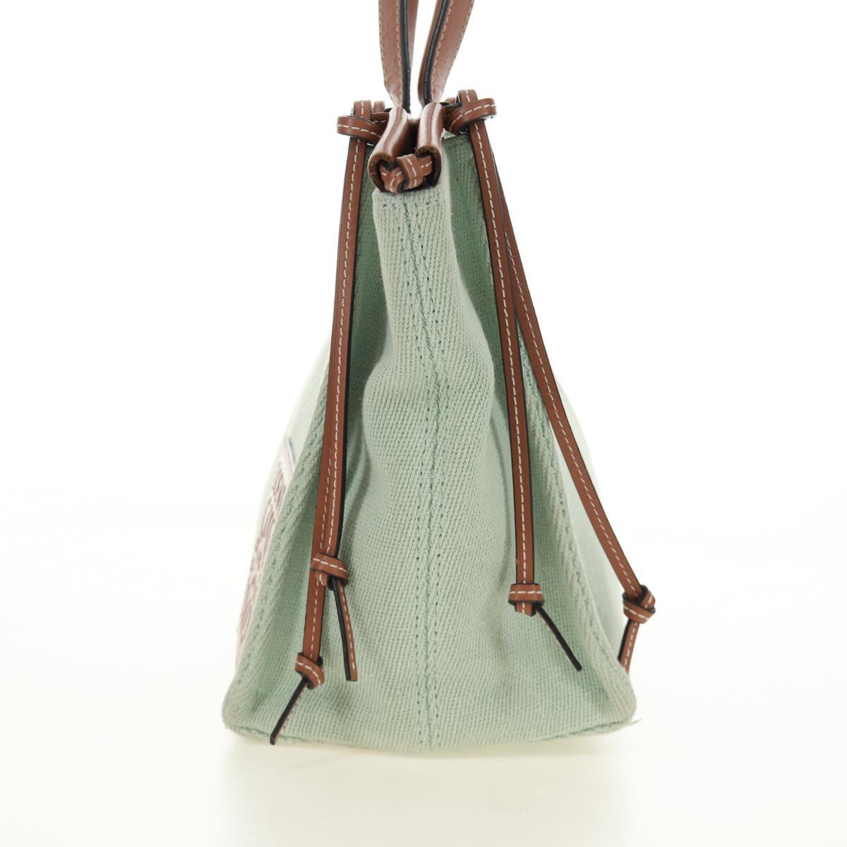 LOEWE Cushion Tote Bag Canvas Green Auth 185464V