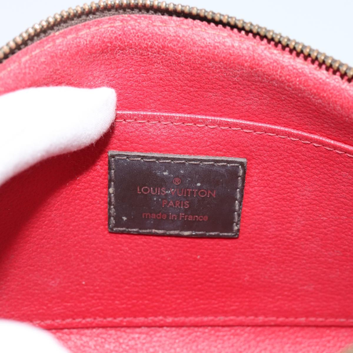 LOUIS VUITTON Damier Ebene Pochette Cosmetic PM Pouch N47516 LV Auth 185472