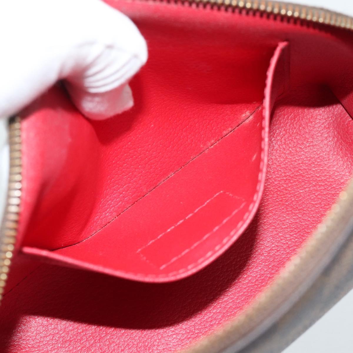 LOUIS VUITTON Damier Ebene Pochette Cosmetic PM Pouch N47516 LV Auth 185472