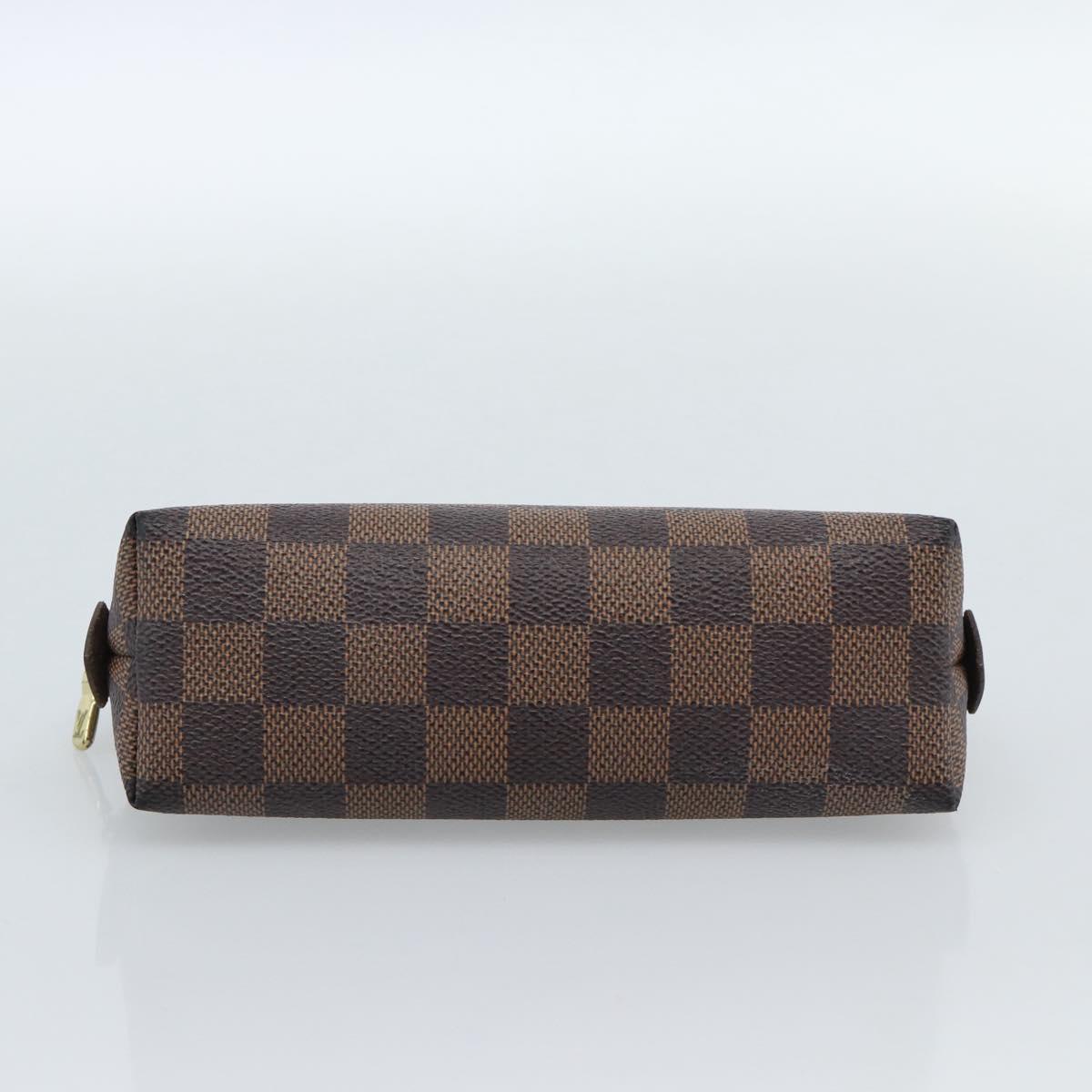 LOUIS VUITTON Damier Ebene Pochette Cosmetic PM Pouch N47516 LV Auth 185472