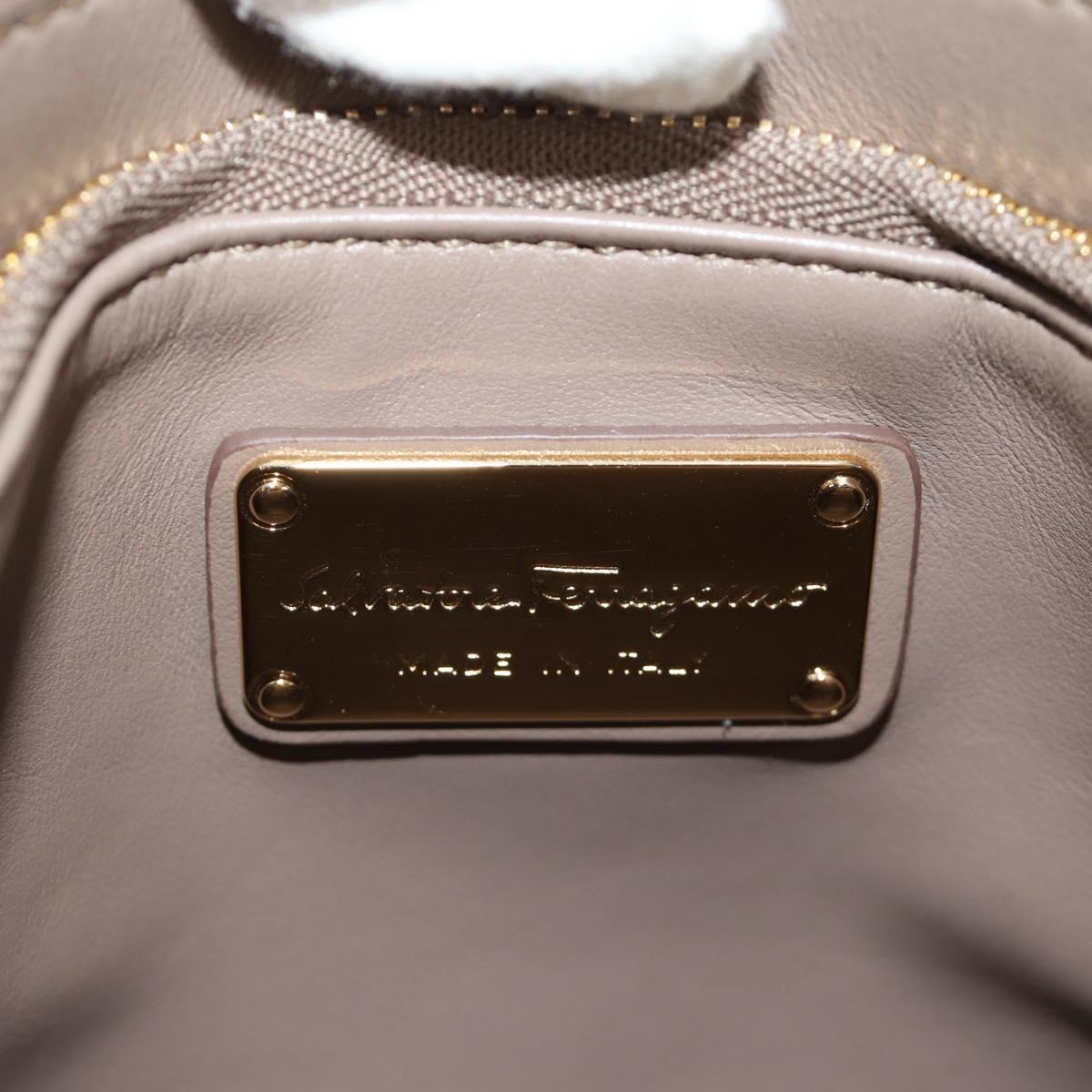Salvatore Ferragamo Gancini Hand Bag Leather 2way Auth 185475V