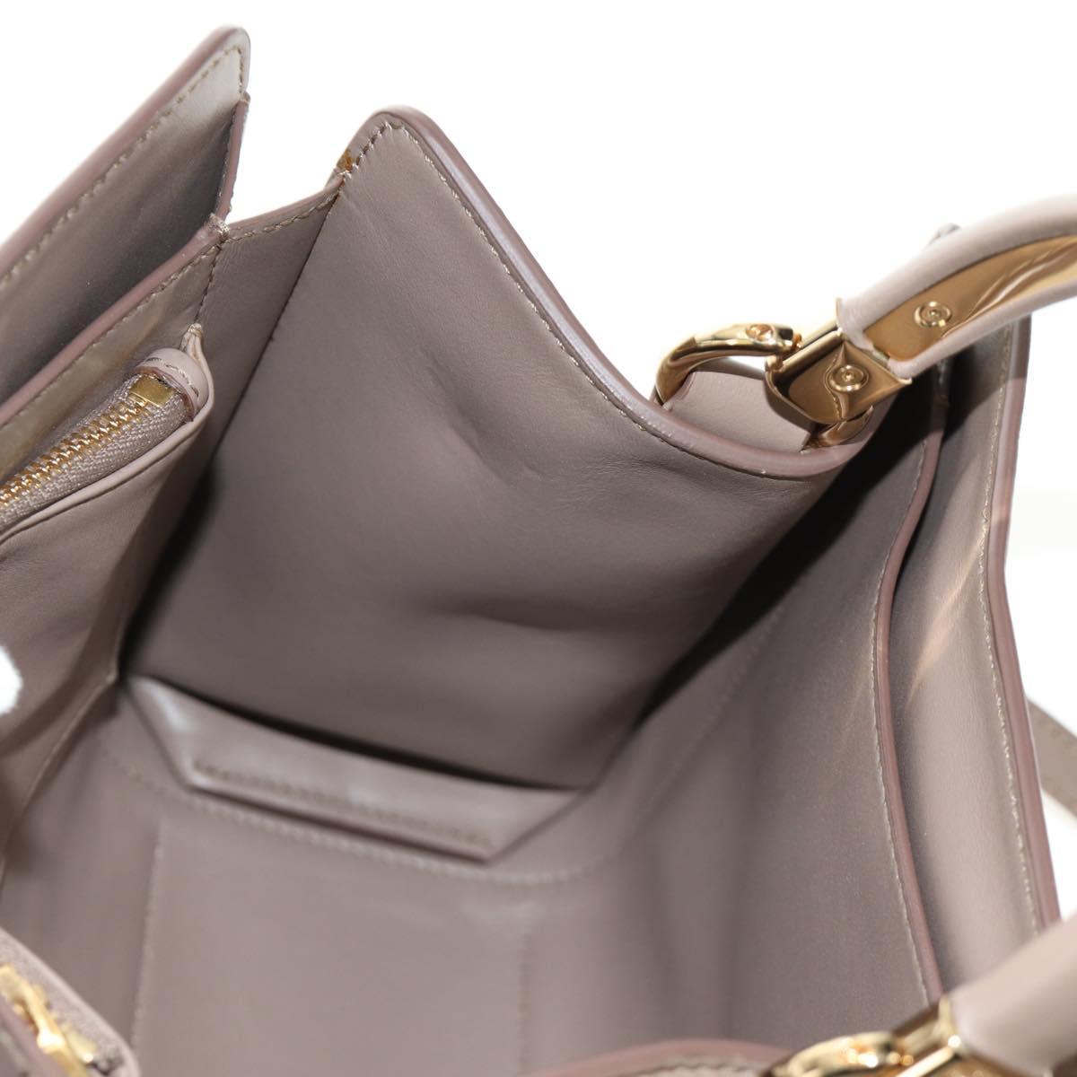 Salvatore Ferragamo Gancini Hand Bag Leather 2way Auth 185475V