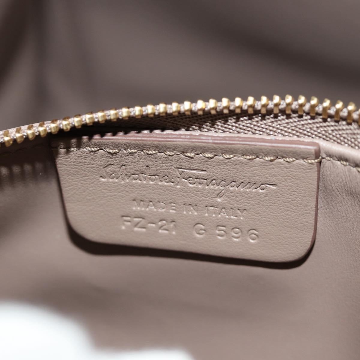 Salvatore Ferragamo Gancini Hand Bag Leather 2way Auth 185475V