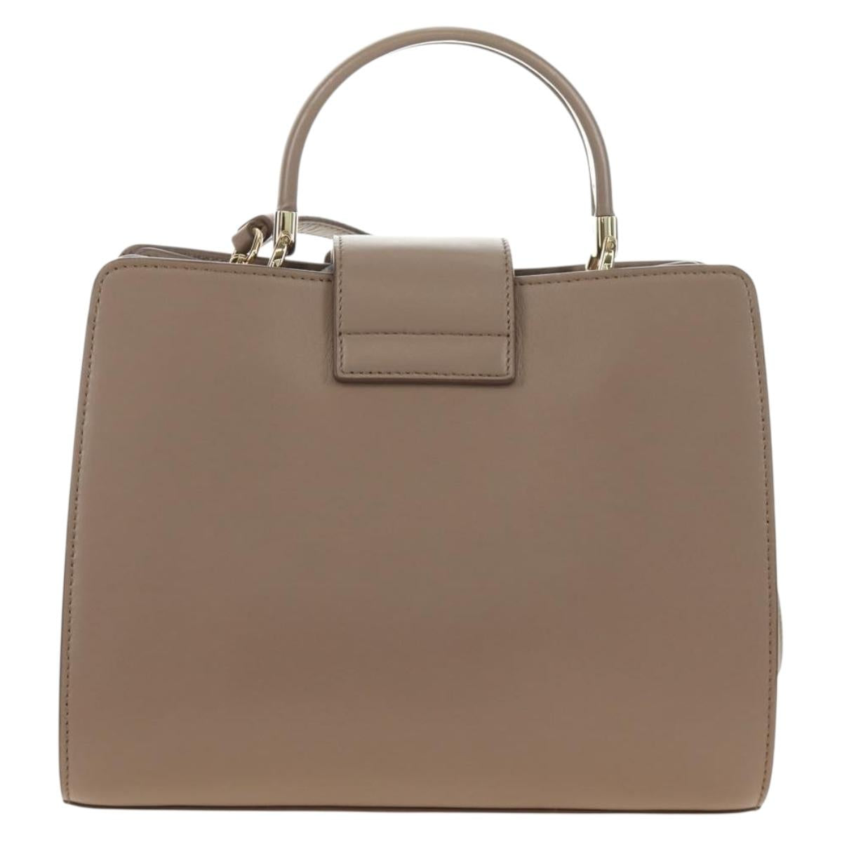Salvatore Ferragamo Gancini Hand Bag Leather 2way Auth 185475V