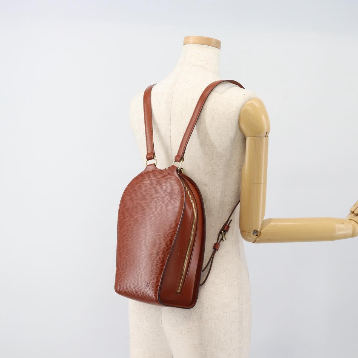 LOUIS VUITTON Epi Mabillon Backpack Brown M52233 LV Auth 185479