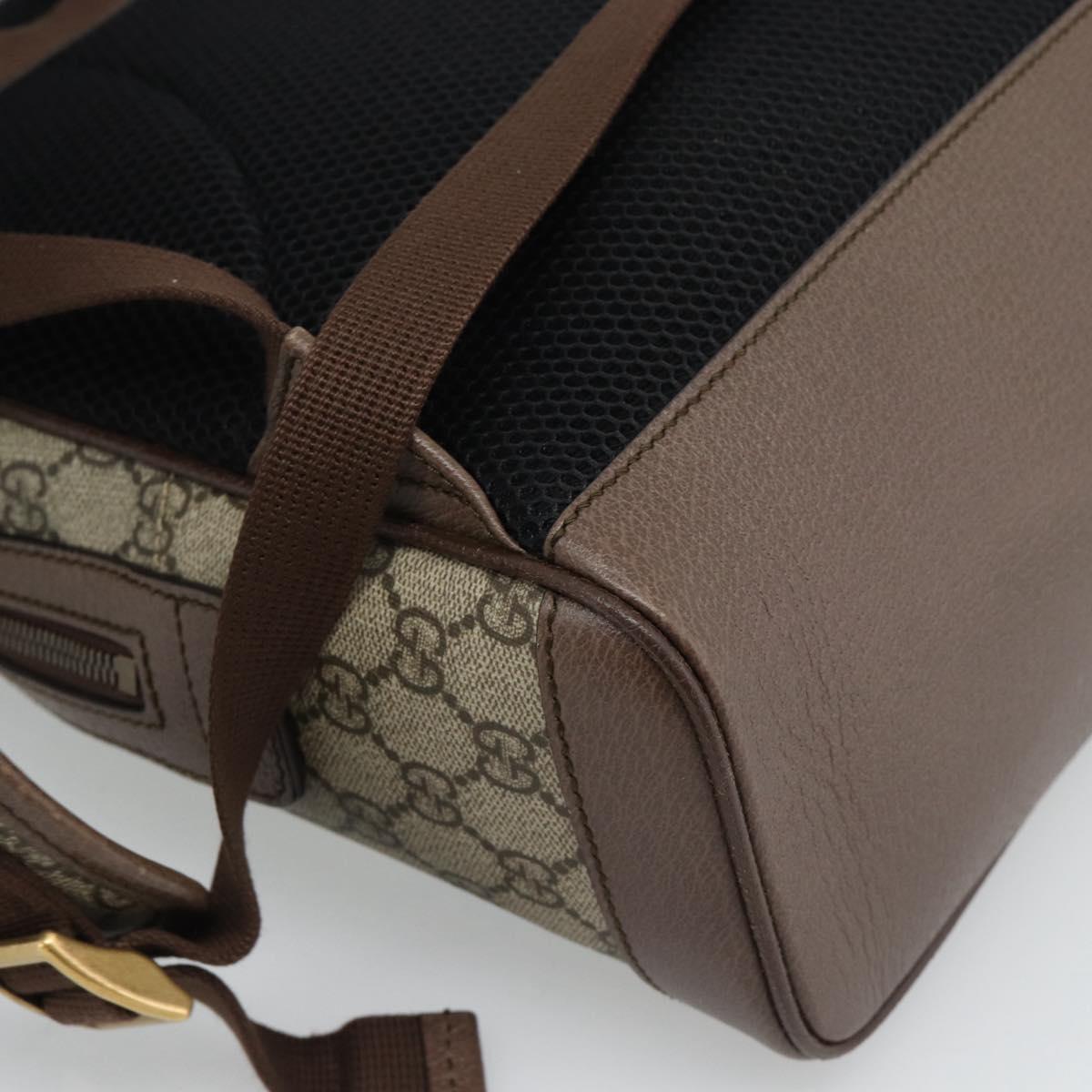GUCCI GUCCI x Disney GG Supreme Backpack PVC Beige 552884 Auth 185480M