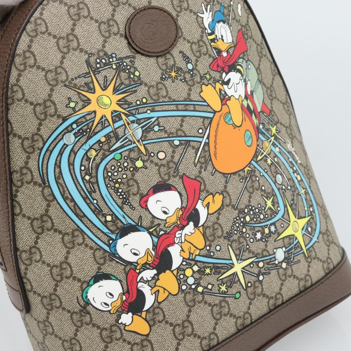 GUCCI GUCCI x Disney GG Supreme Backpack PVC Beige 552884 Auth 185480M