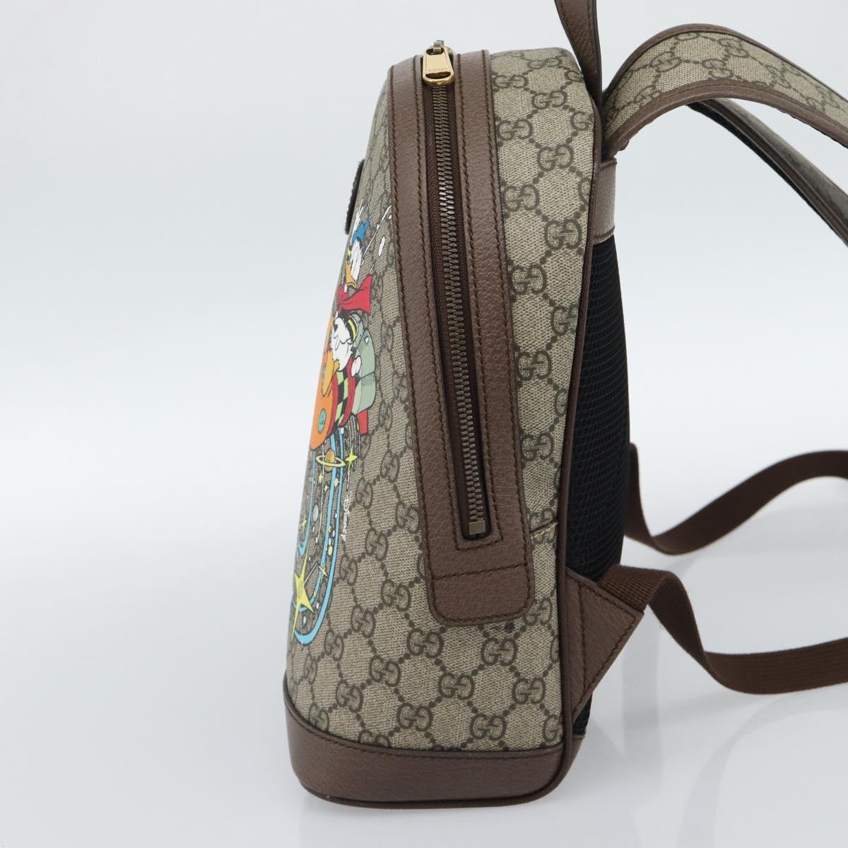 GUCCI GUCCI x Disney GG Supreme Backpack PVC Beige 552884 Auth 185480M