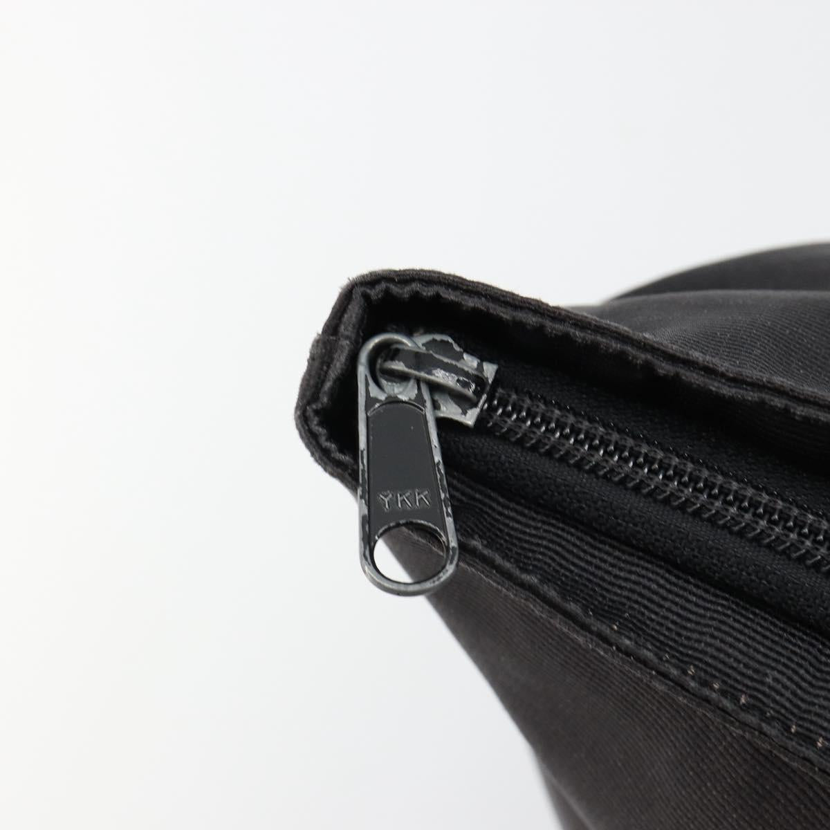 FENDI Hand Bag Canvas Black Auth 185481