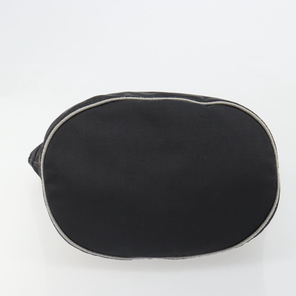 FENDI Hand Bag Canvas Black Auth 185481