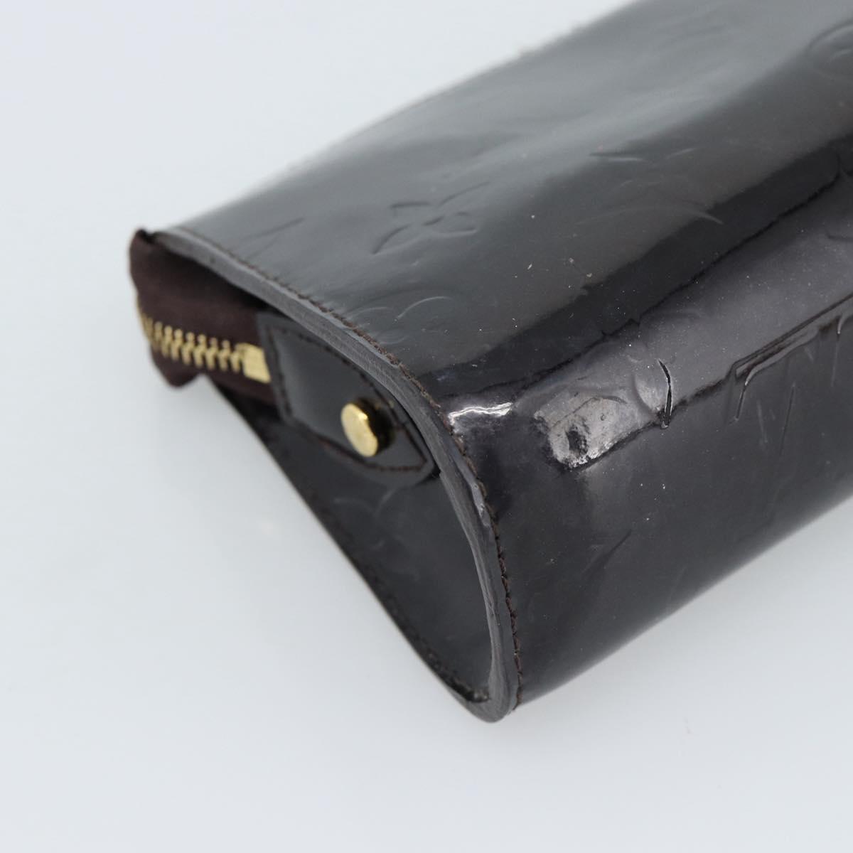 LOUIS VUITTON Monogram Vernis Trousse Cosmetics Amarante M93564 LV Auth 185484