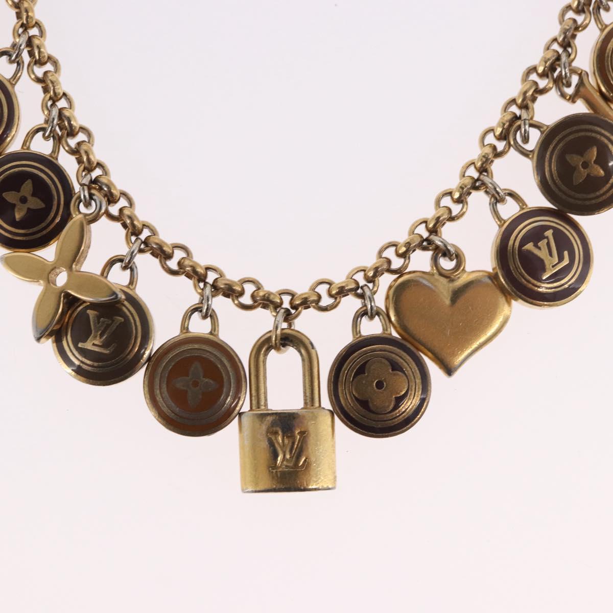 LOUIS VUITTON Porte Cles Chainne Pastille Key Holder metal M65386 LV Auth 185485